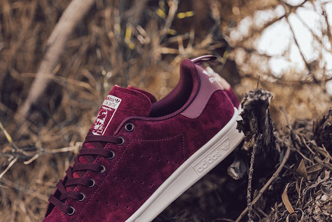 adidas Stan Smith Maroon Suede