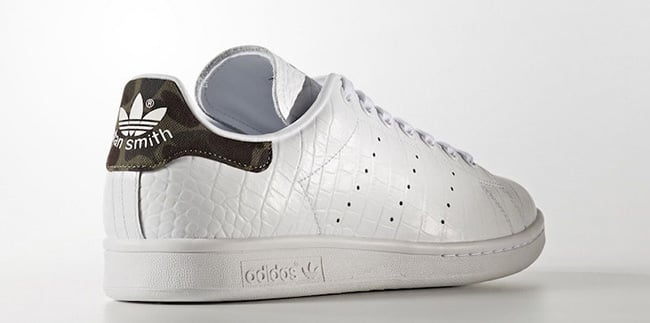 adidas Stan Smith White Croc Camo Heel