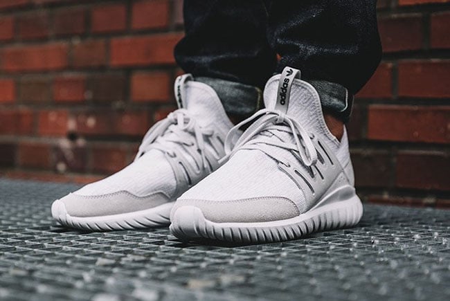 tubular radial shoes on feet