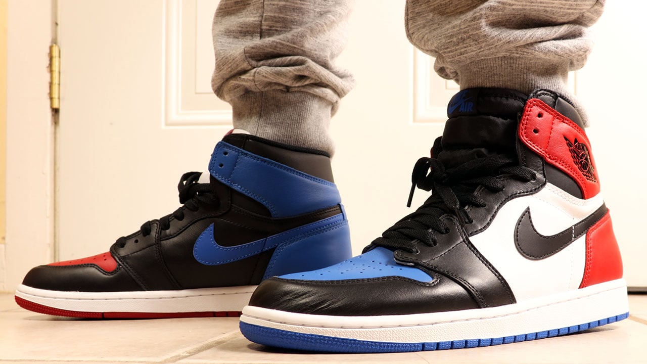 air jordan 1 top 3 on feet