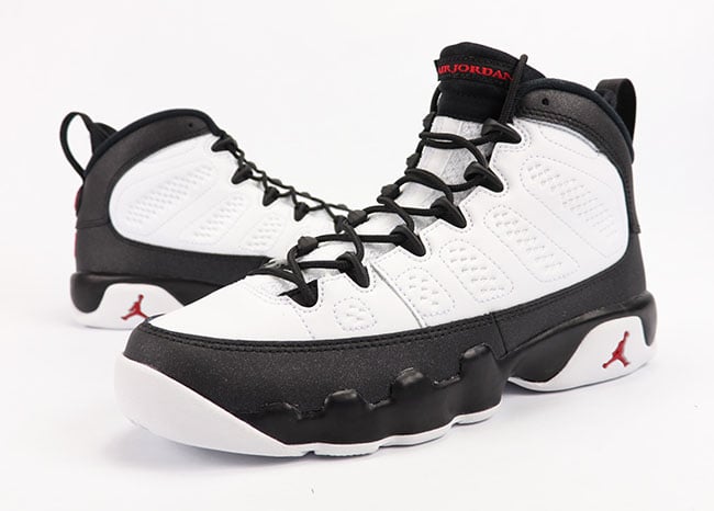 jordan 9s white and black