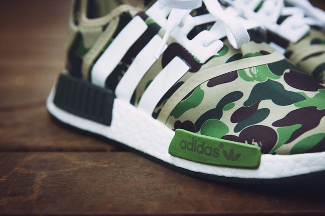 Bape x adidas NMD Olive Camo