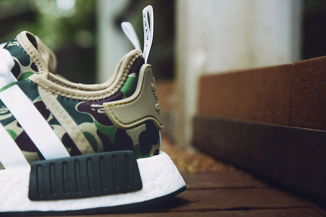 Bape x adidas NMD Olive Camo