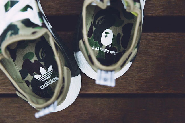 Bape x adidas NMD Olive Camo