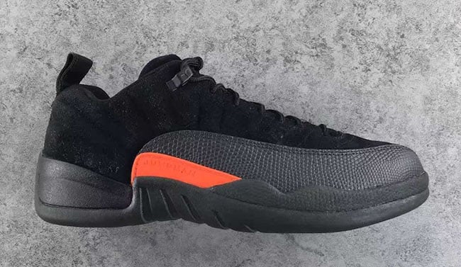 low top 12s black and orange cheap online