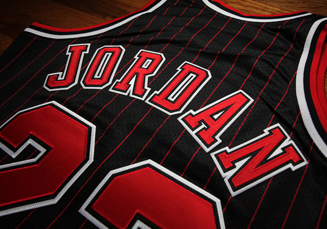 black and red pinstripe jordan jersey