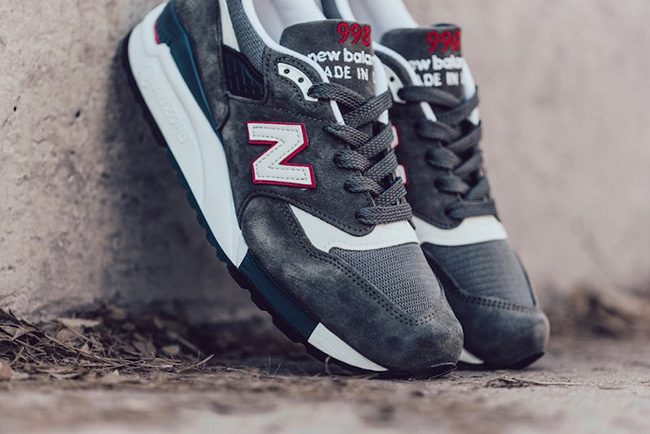 New Balance 998 Made in USA Grey White Red