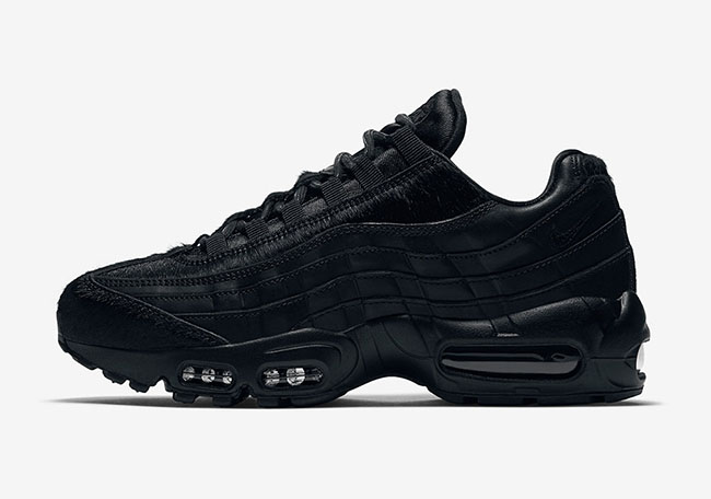 Nike Air Max 95 Premium Triple Black Pony Hair