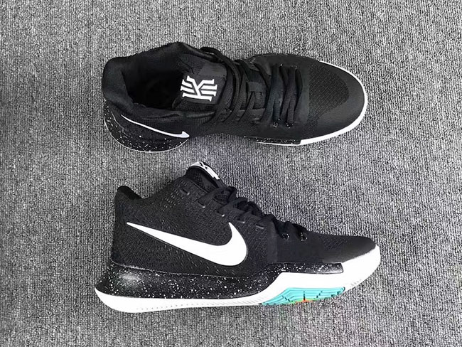 kyrie 3 white and black