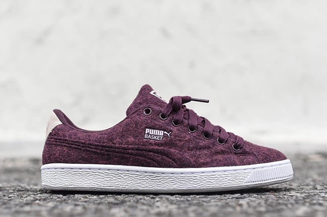 Puma Basket Classic Wool Wine Burgundy