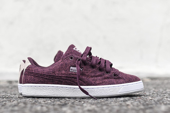 Puma Basket Classic Wool Wine Burgundy