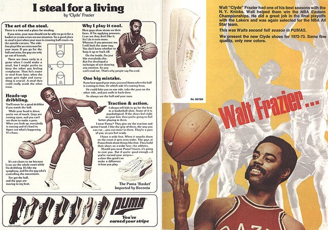 Puma Clyde NYC Knicks Orange Blue