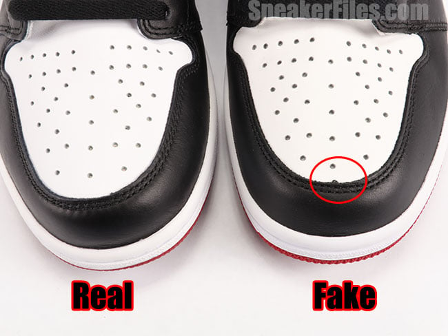 fake black toe jordan 1