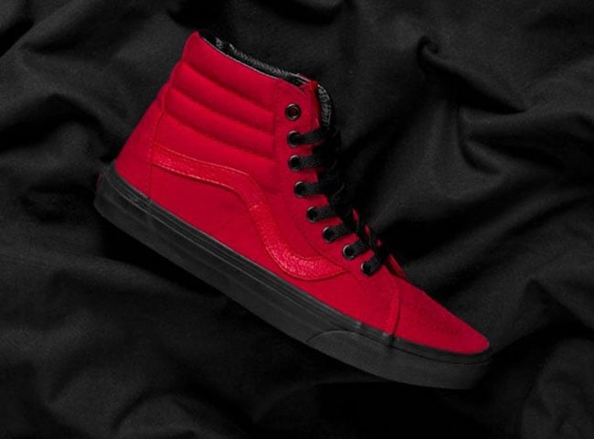 all red vans sk8 hi