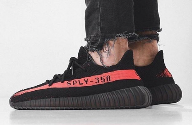 black and red 350 yeezy
