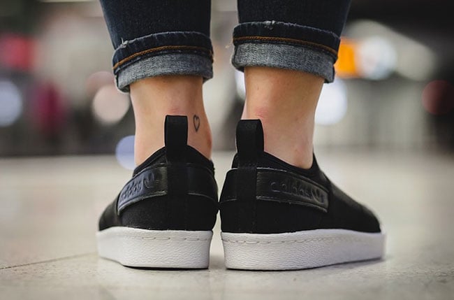 adidas slip on on feet