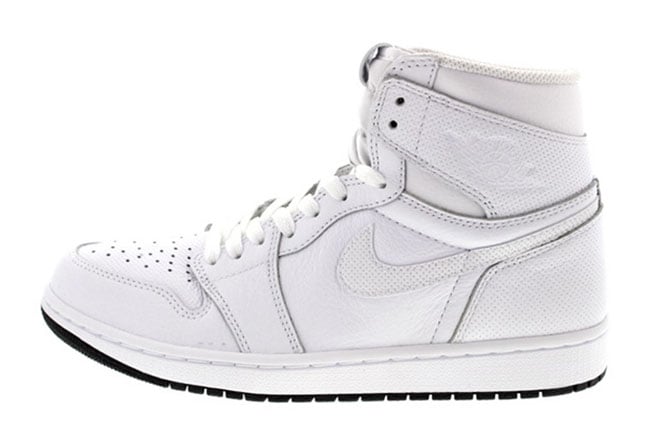 air jordan 1 high perforated white