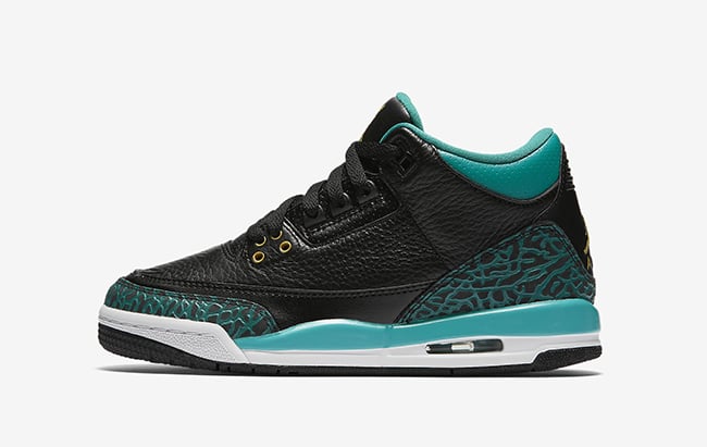 Air Jordan 3 Rio Teal Black Gold