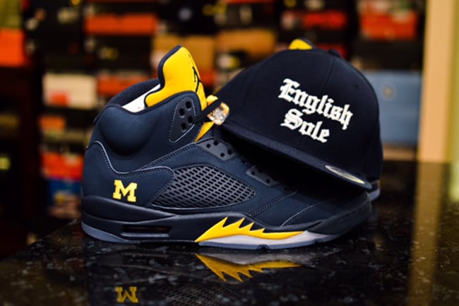 air jordan 5 michigan pe