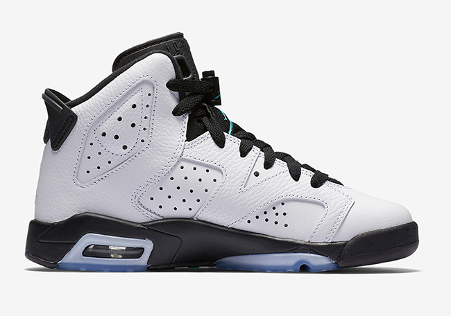 Air Jordan 6 GS White Black Hyper Jade