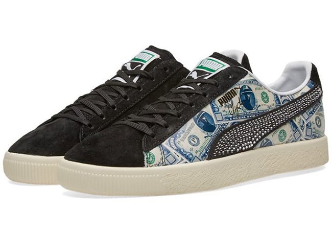 mita sneakers x Puma Clyde ‘$1,000 Bill’