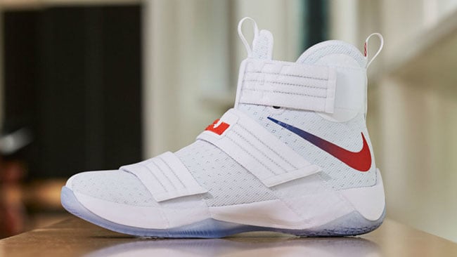 Nike LeBron Soldier 10 Hardwood Classics White Orange Blue