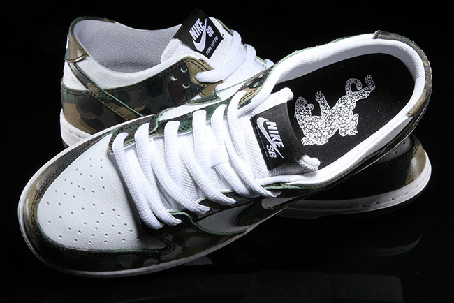 nike sb dunk low camo green