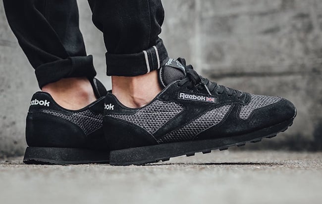 reebok classic leather knit black