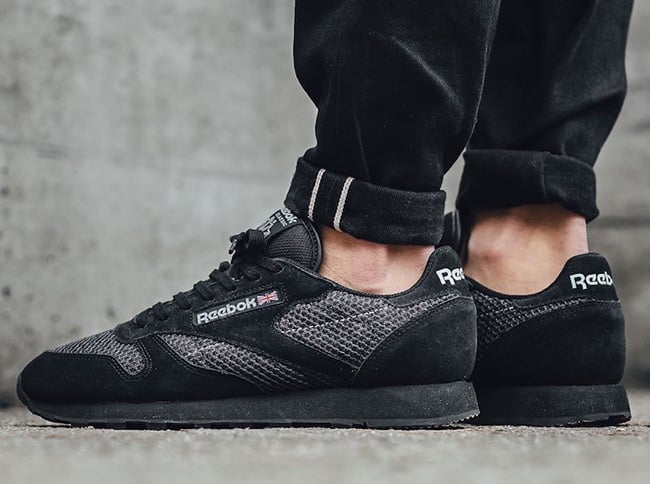 buty reebok classic leather suede black 