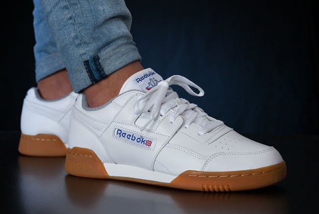 reebok workout plus trainers in white