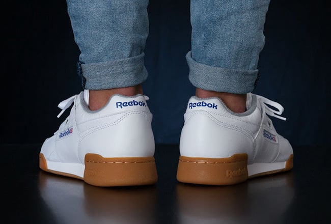 reebok classic workout trainers with gum sole