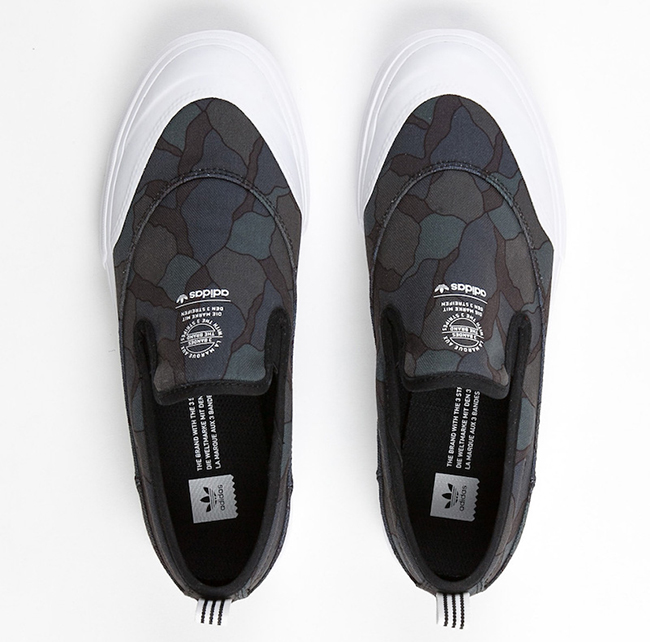 adidas Matchcourt Slip-On Core Black Organic Pattern