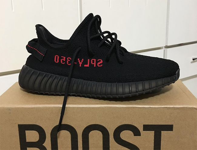 New Adidas Yeezy Boost 350 v2 Core Black Red Bred size 5 Kanye