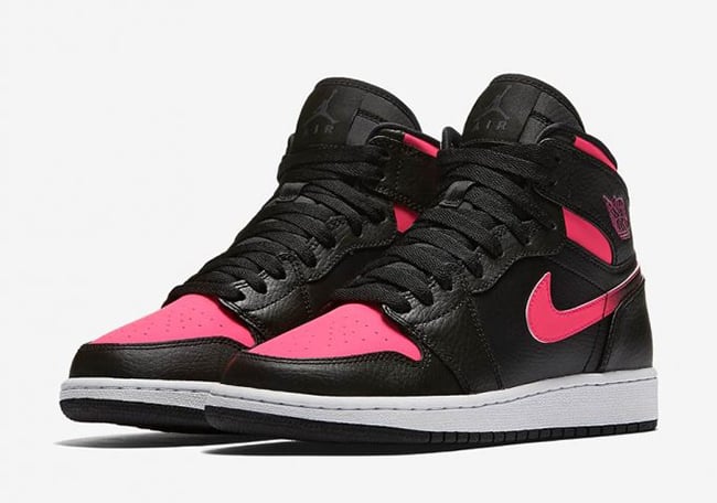 black and hyper pink jordan 1