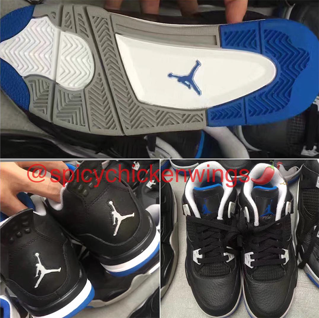 Air Jordan 4 Black Silver White Soar Blue