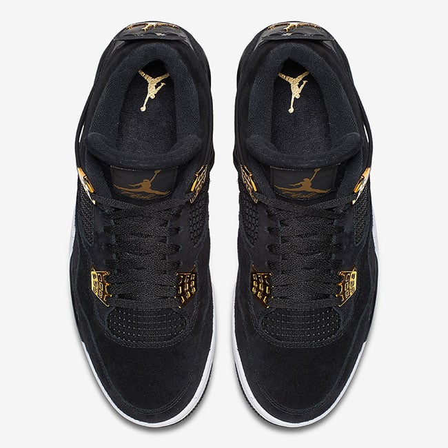 Air Jordan 4 Royalty Black Gold Official