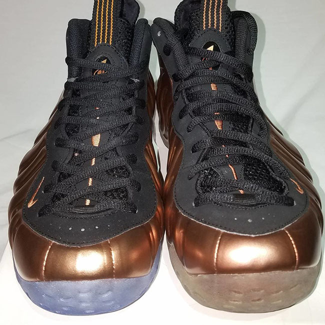 Copper Nike Foamposite 2017 2010 Comparison