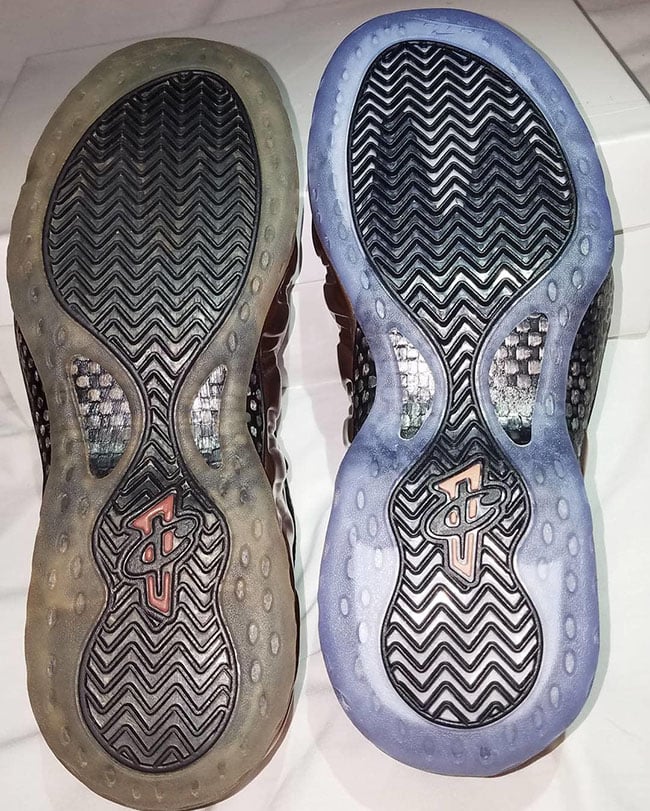 Copper Nike Foamposite 2017 2010 Comparison