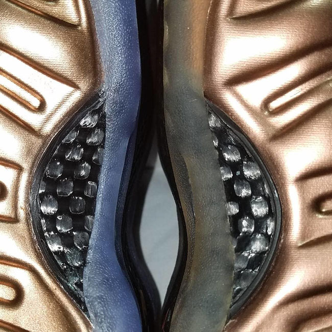 Copper Nike Foamposite 2017 2010 Comparison