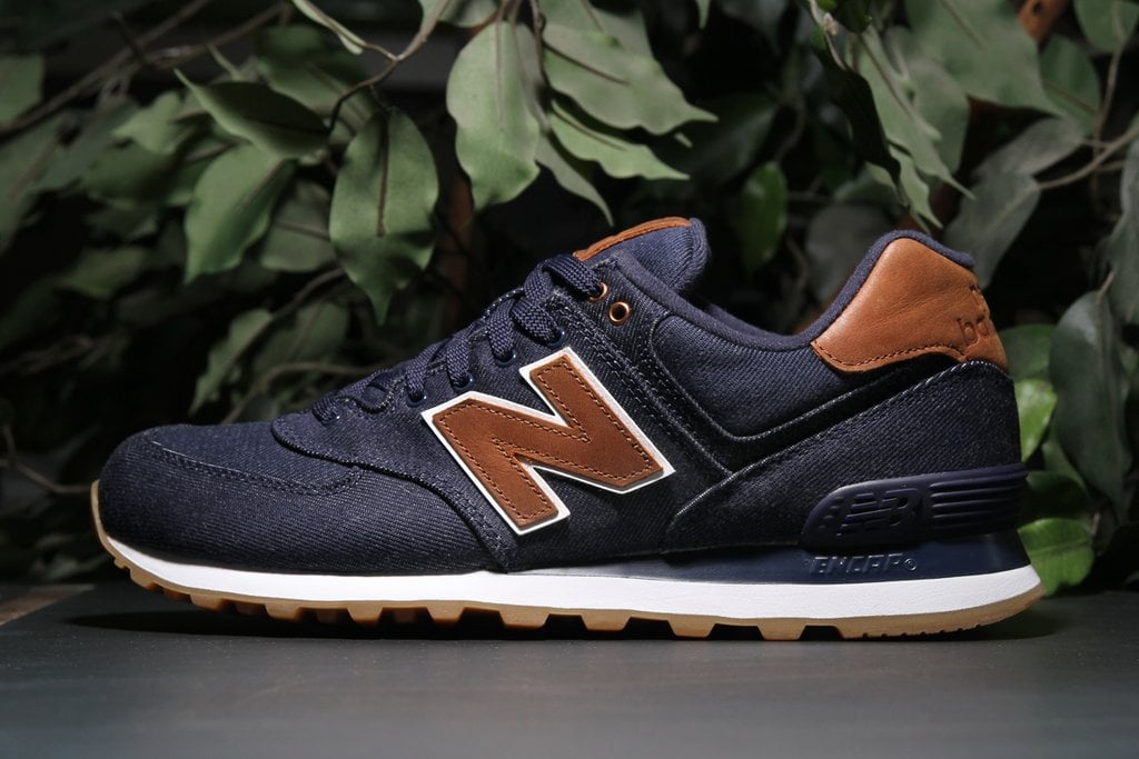 new balance 574 navy tan