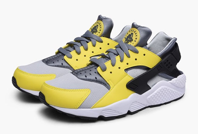 nike huarache grey yellow