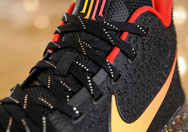 Nike Kyrie 3 Black Red Yellow Gradient Swoosh PE