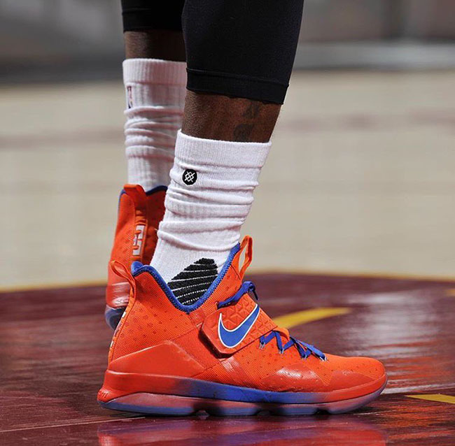 Nike LeBron 14 Hardwood Classics Orange Blue