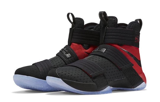 lebron soldier 10 red and black