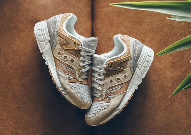 Saucony Grid SD Quilted Tan Grey
