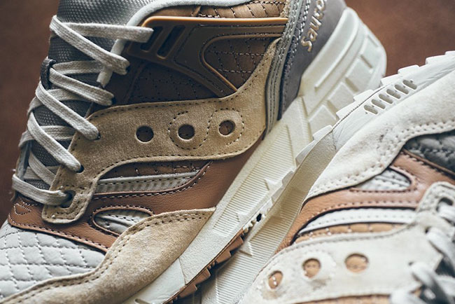 Saucony Grid SD Quilted Tan Grey