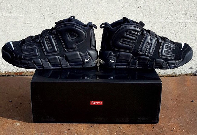 Supreme x Nike Air More Uptempo Triple Black