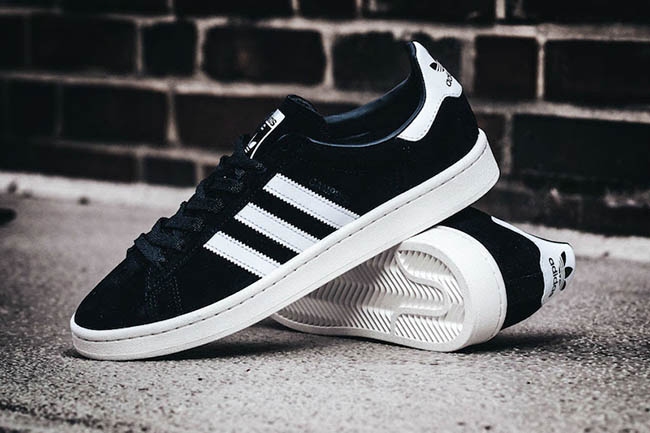 adidas campus black and white