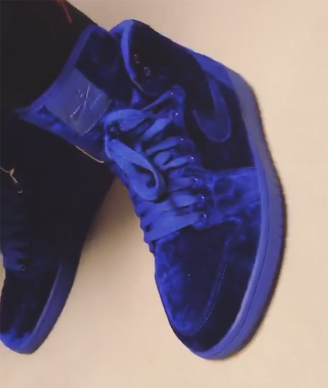 velvet blue air force ones