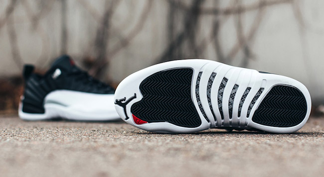 Air Jordan 12 Low Playoffs Black White